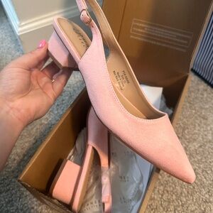Journee Collection Pink Slingback Heels